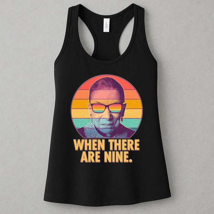 Vintage When There Are Nine Ruth Bader Ginsburg Tribute Womens Tank Top