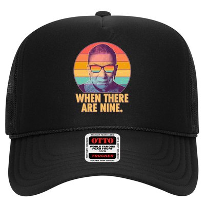 Vintage When There Are Nine Ruth Bader Ginsburg Tribute Trucker Hat