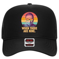 Vintage When There Are Nine Ruth Bader Ginsburg Tribute Trucker Hat