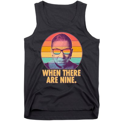 Vintage When There Are Nine Ruth Bader Ginsburg Tribute Tank Top