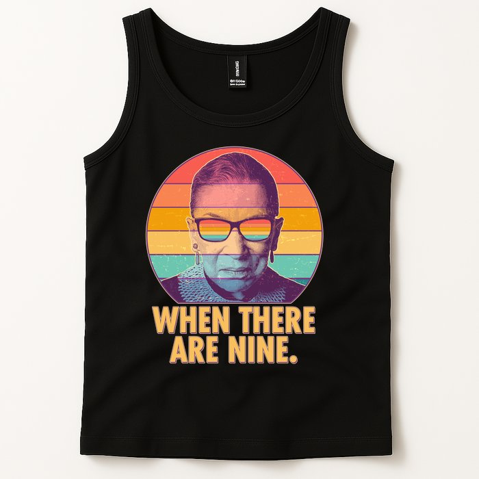 Vintage When There Are Nine Ruth Bader Ginsburg Tribute Tank Top
