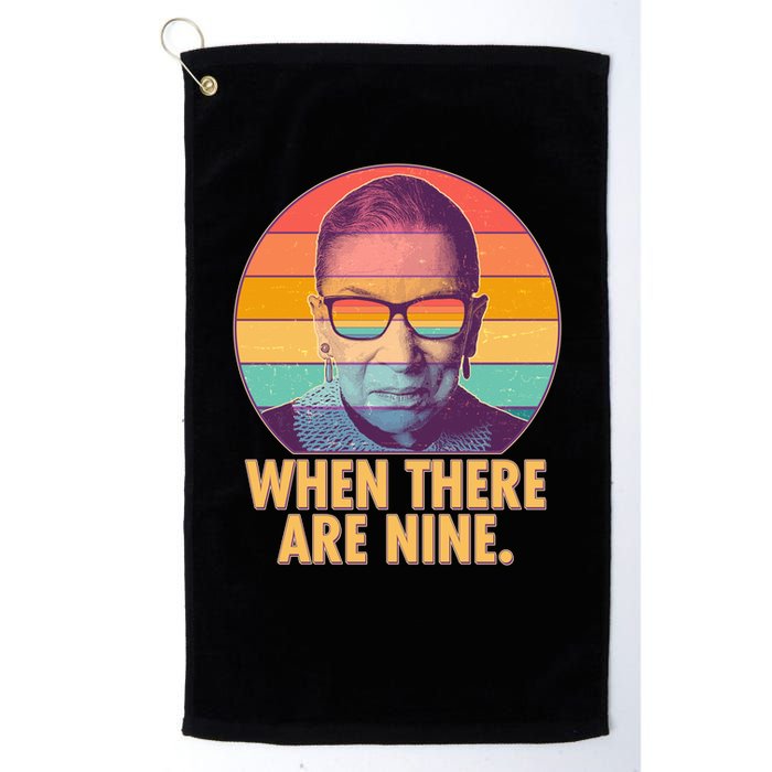 Vintage When There Are Nine Ruth Bader Ginsburg Tribute Golf Towel