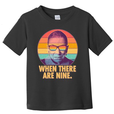 Vintage When There Are Nine Ruth Bader Ginsburg Tribute Toddler T-Shirt
