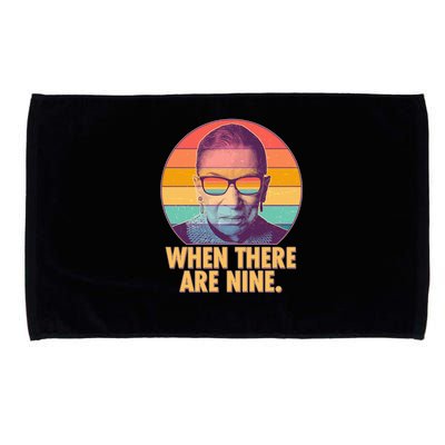 Vintage When There Are Nine Ruth Bader Ginsburg Tribute Microfiber Hand Towel