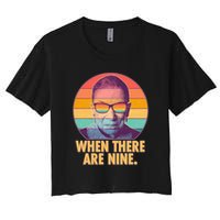 Vintage When There Are Nine Ruth Bader Ginsburg Tribute Crop Top