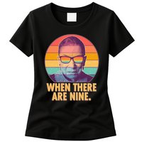 Vintage When There Are Nine Ruth Bader Ginsburg Tribute Womens T-Shirt