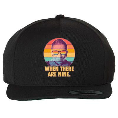 Vintage When There Are Nine Ruth Bader Ginsburg Tribute Wool Snapback Cap