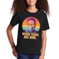 Vintage When There Are Nine Ruth Bader Ginsburg Tribute Kids T-Shirt
