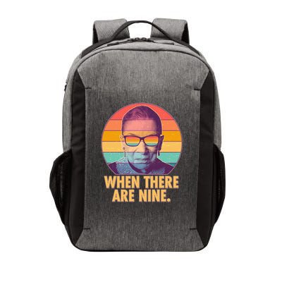 Vintage When There Are Nine Ruth Bader Ginsburg Tribute Vector Backpack
