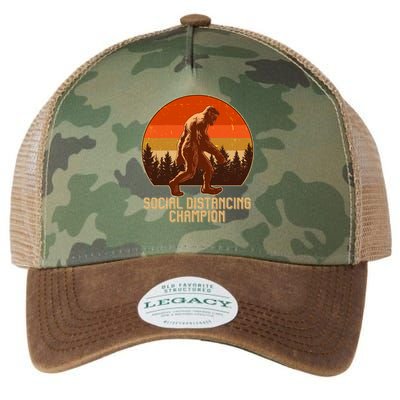 Vintage Wilderness Sunset Sasquatch Social Distancing Champion  Legacy Tie Dye Trucker Hat
