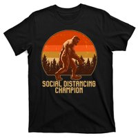 Vintage Wilderness Sunset Sasquatch Social Distancing Champion  T-Shirt