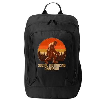 Vintage Wilderness Sunset Sasquatch Social Distancing Champion  City Backpack