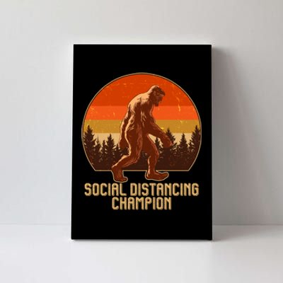 Vintage Wilderness Sunset Sasquatch Social Distancing Champion  Canvas