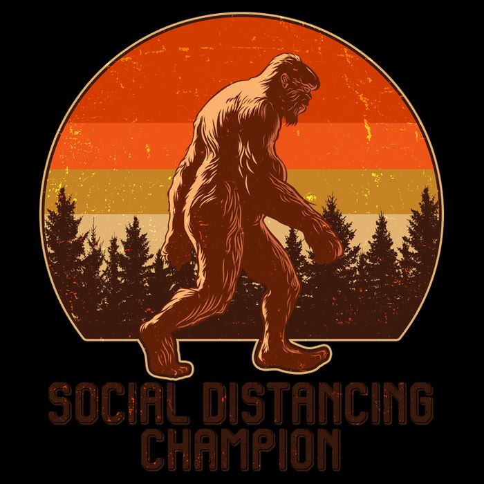 Vintage Wilderness Sunset Sasquatch Social Distancing Champion  Mug