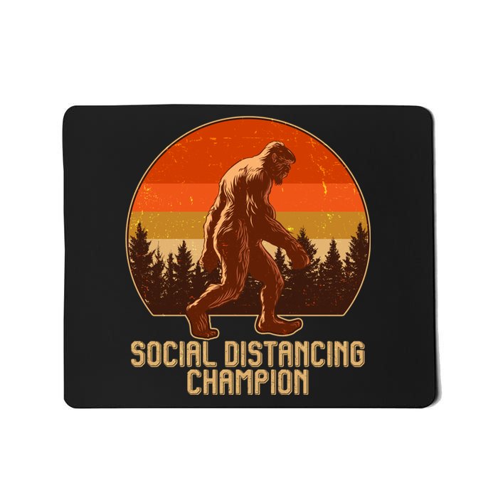 Vintage Wilderness Sunset Sasquatch Social Distancing Champion  Mousepad