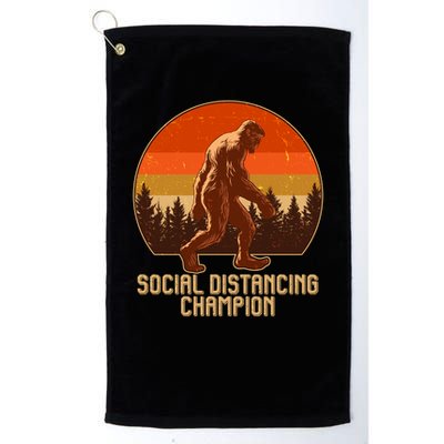 Vintage Wilderness Sunset Sasquatch Social Distancing Champion  Golf Towel
