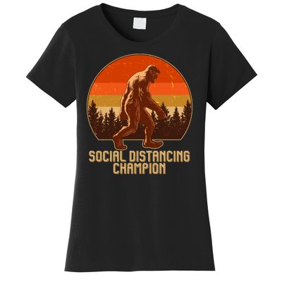 Vintage Wilderness Sunset Sasquatch Social Distancing Champion  Women's T-Shirt