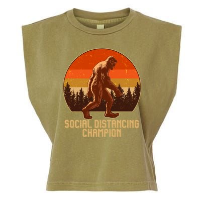 Vintage Wilderness Sunset Sasquatch Social Distancing Champion  Garment-Dyed Women's Muscle Tee