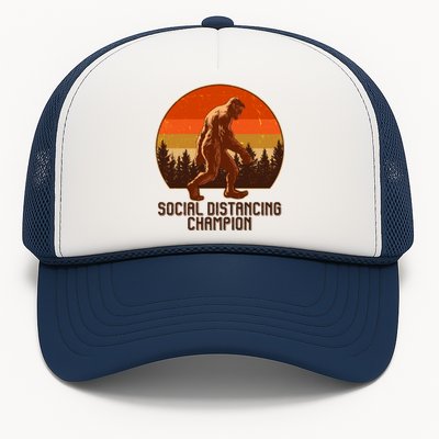 Vintage Wilderness Sunset Sasquatch Social Distancing Champion  Trucker Hat