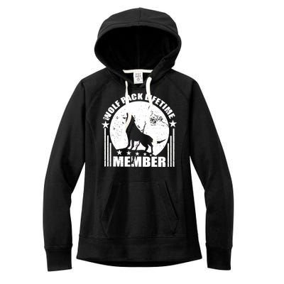 Vintage Wolf Pack Lifetime Member Women's Fleece Hoodie