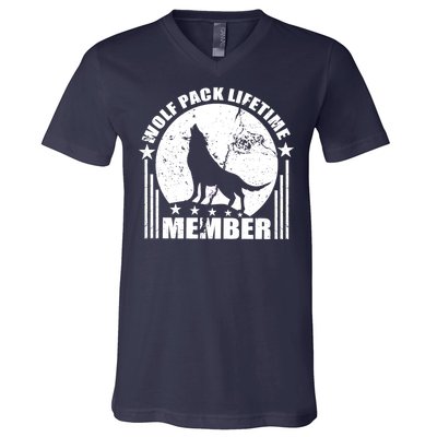 Vintage Wolf Pack Lifetime Member V-Neck T-Shirt