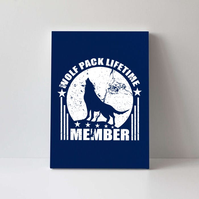 Vintage Wolf Pack Lifetime Member Canvas