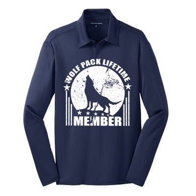 Vintage Wolf Pack Lifetime Member Silk Touch Performance Long Sleeve Polo