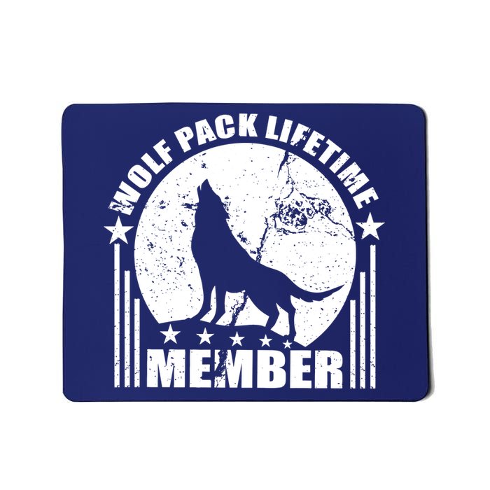 Vintage Wolf Pack Lifetime Member Mousepad