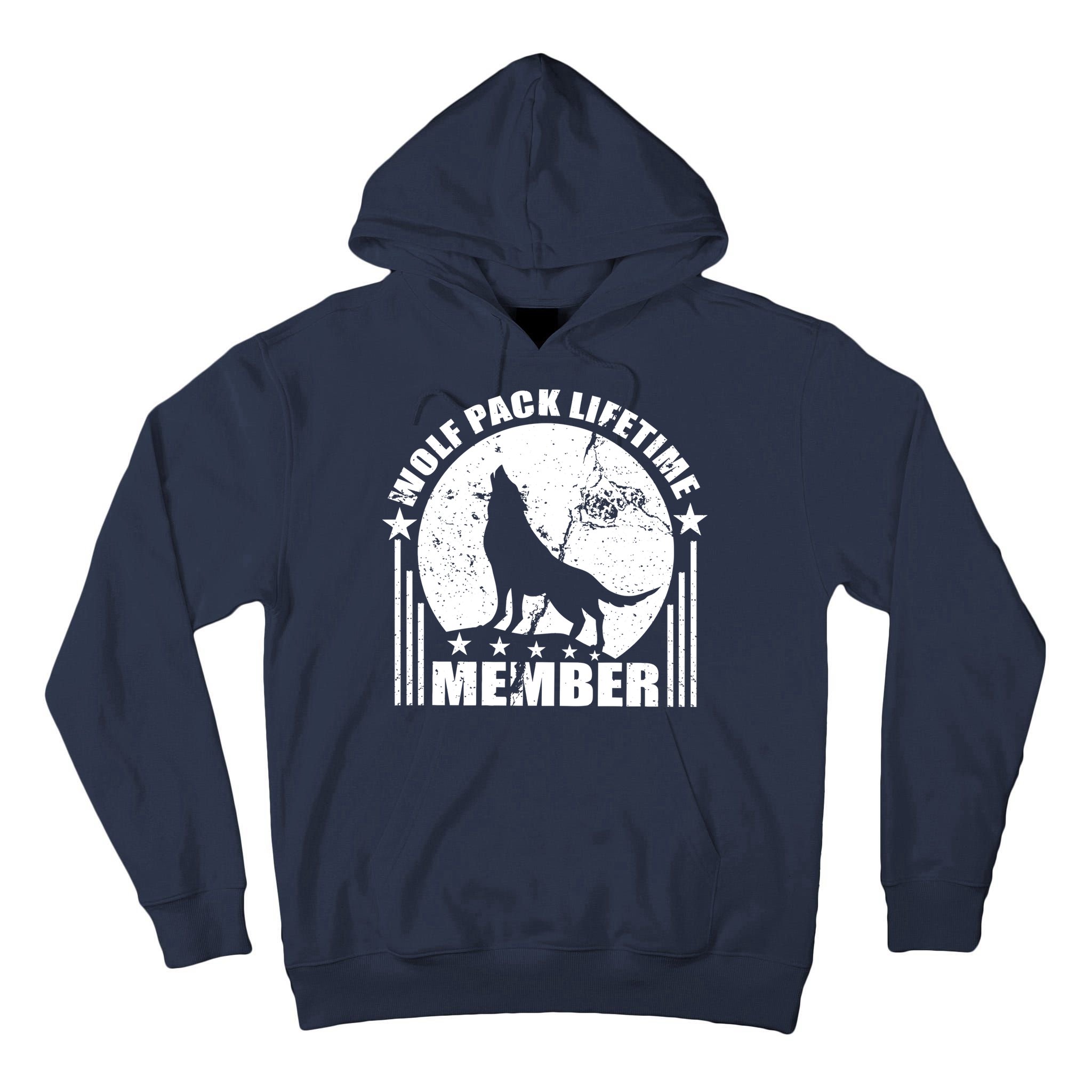 Vintage Wolf Pack Lifetime Member Tall Hoodie