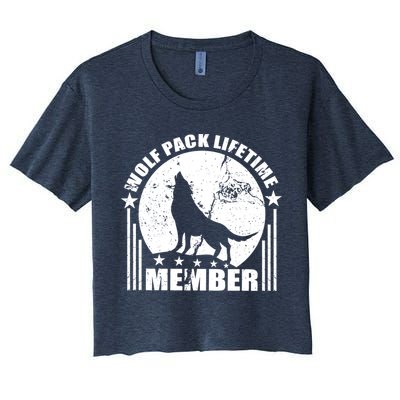 Vintage Wolf Pack Lifetime Member Crop Top