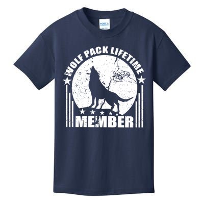 Vintage Wolf Pack Lifetime Member Kids T-Shirt