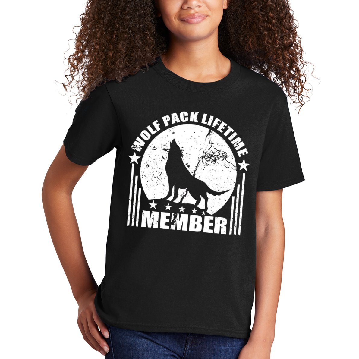 Vintage Wolf Pack Lifetime Member Kids T-Shirt
