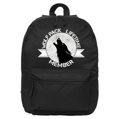 Vintage Wolf Pack Lifetime Member Emblem 16 in Basic Backpack