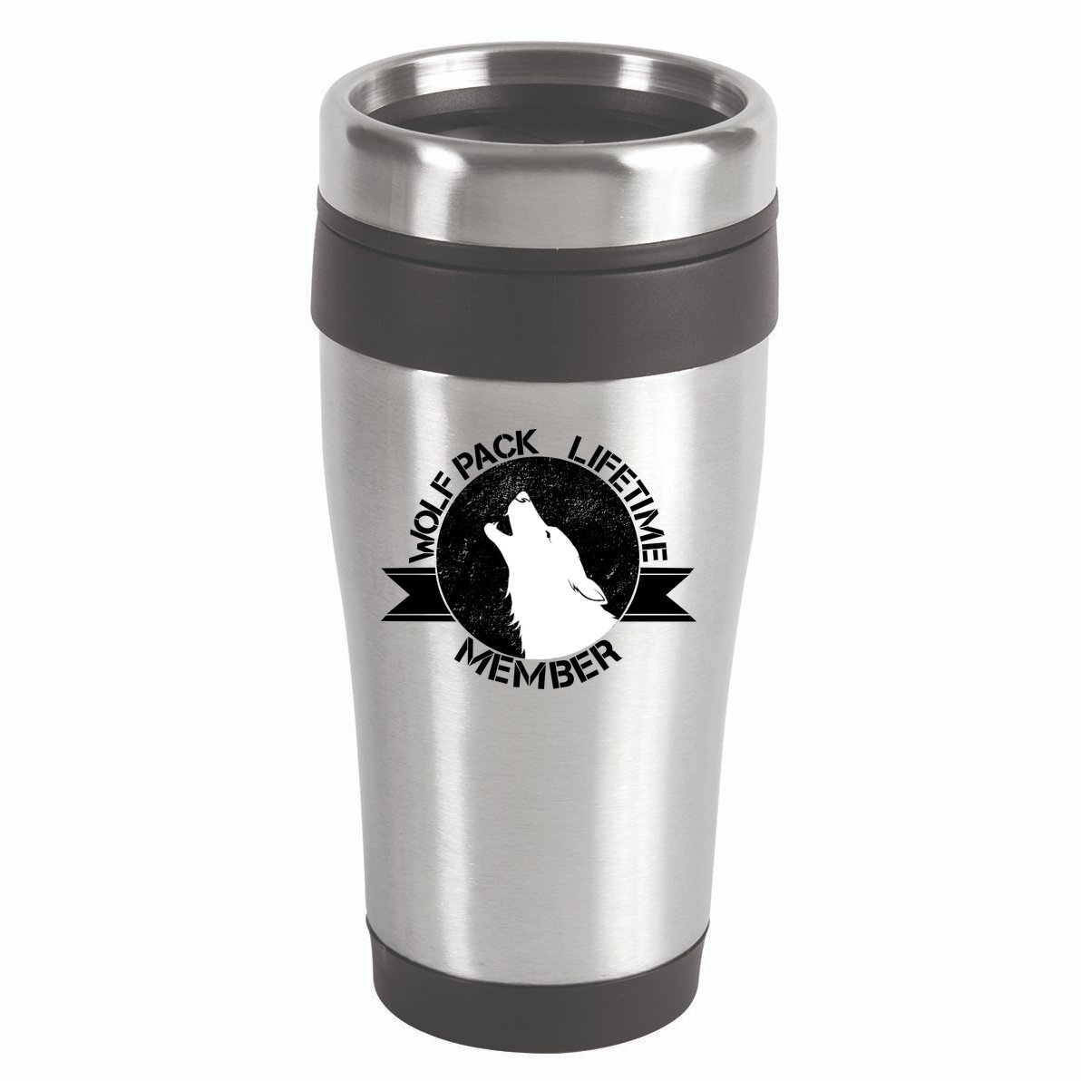Vintage Wolf Pack Lifetime Member Emblem 16oz Travel Tumbler