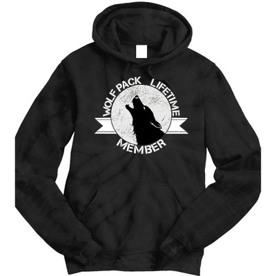 Vintage Wolf Pack Lifetime Member Emblem Tie Dye Hoodie