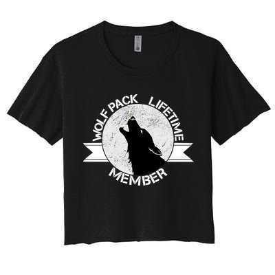 Vintage Wolf Pack Lifetime Member Emblem Crop Top