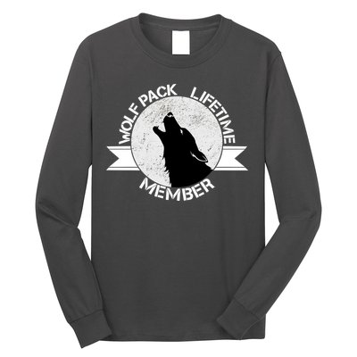 Vintage Wolf Pack Lifetime Member Emblem Long Sleeve Shirt