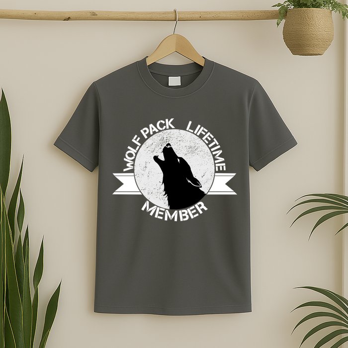 Vintage Wolf Pack Lifetime Member Emblem T-Shirt