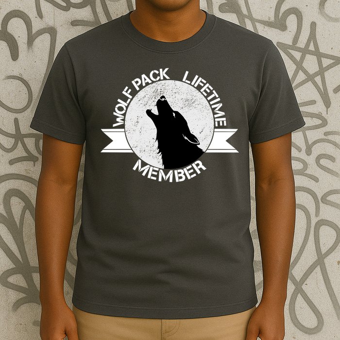 Vintage Wolf Pack Lifetime Member Emblem T-Shirt