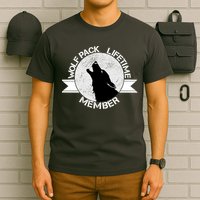 Vintage Wolf Pack Lifetime Member Emblem T-Shirt