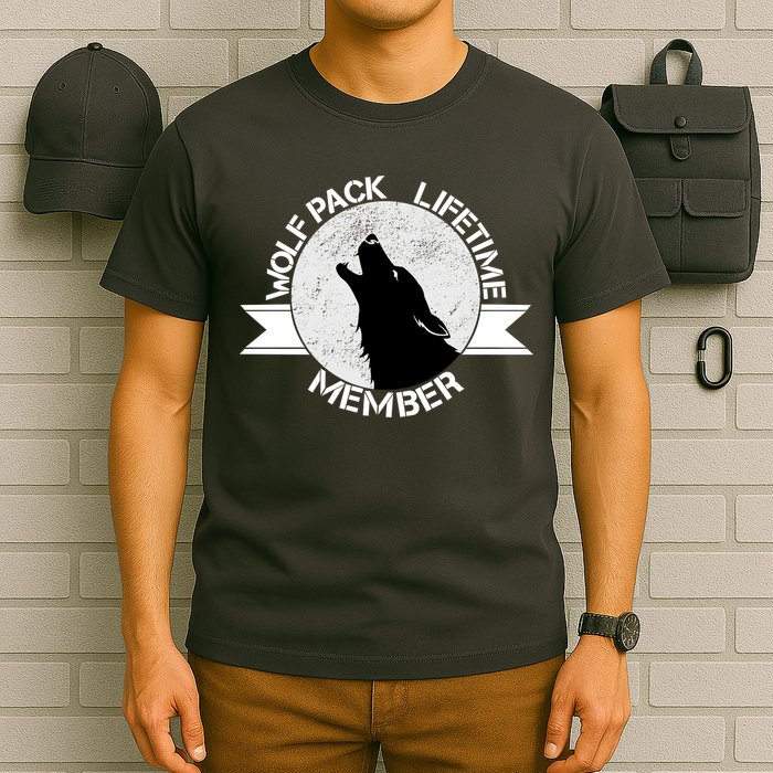 Vintage Wolf Pack Lifetime Member Emblem T-Shirt