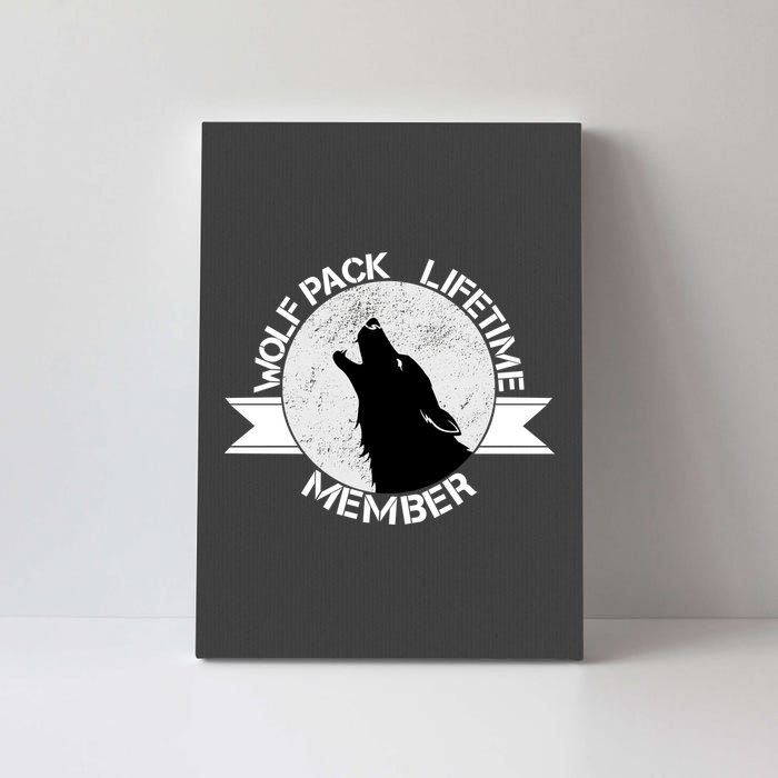 Vintage Wolf Pack Lifetime Member Emblem Canvas