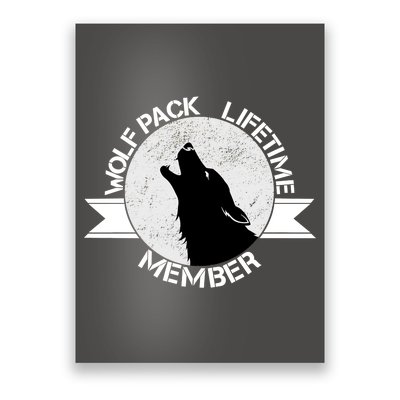 Vintage Wolf Pack Lifetime Member Emblem Poster