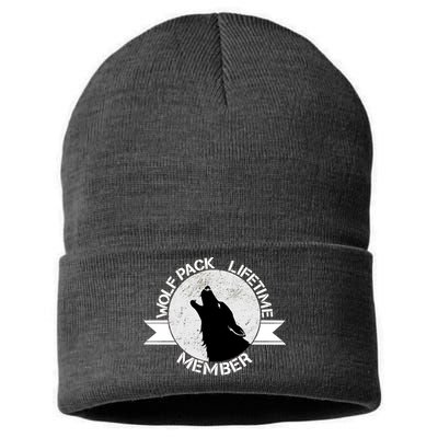 Vintage Wolf Pack Lifetime Member Emblem Sustainable Knit Beanie