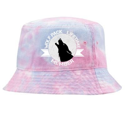 Vintage Wolf Pack Lifetime Member Emblem Tie-Dyed Bucket Hat