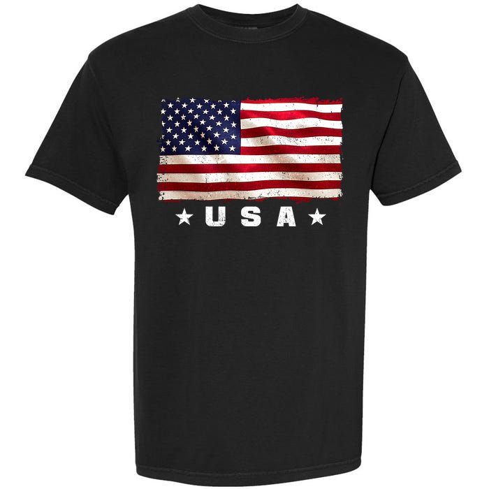 Vintage Worn USA Flag Garment-Dyed Heavyweight T-Shirt