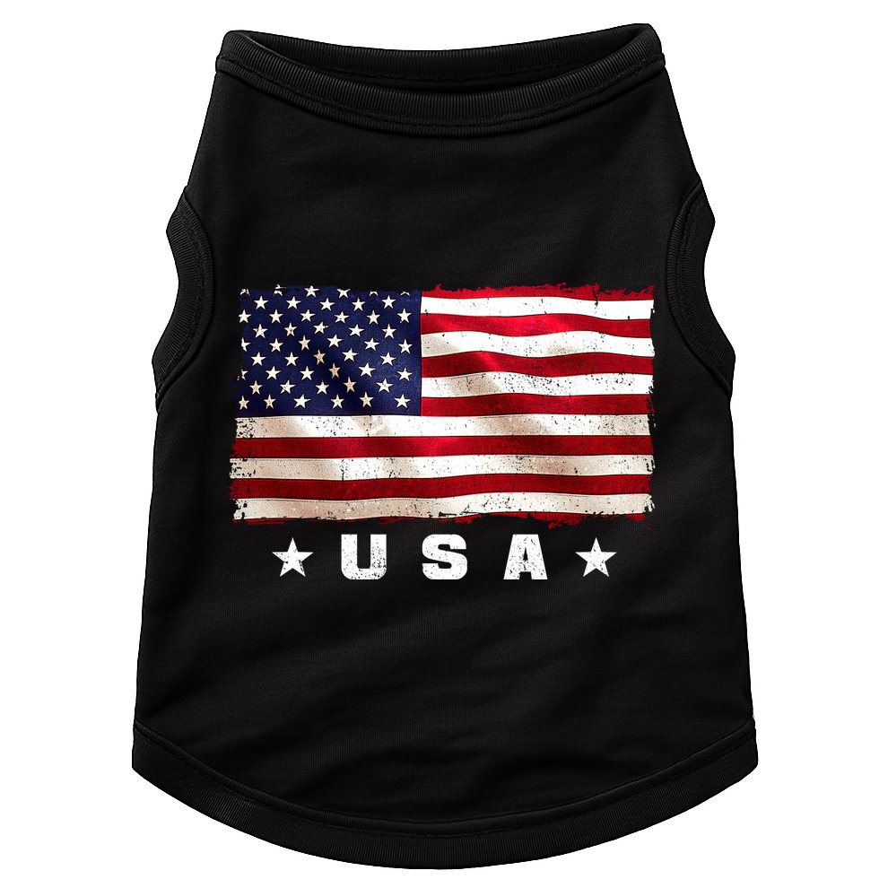 Vintage Worn USA Flag Doggie Tank