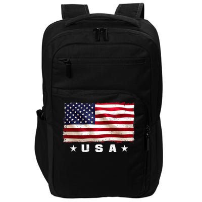 Vintage Worn USA Flag Impact Tech Backpack