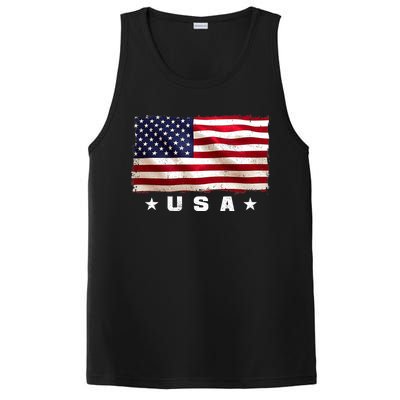 Vintage Worn USA Flag PosiCharge Competitor Tank