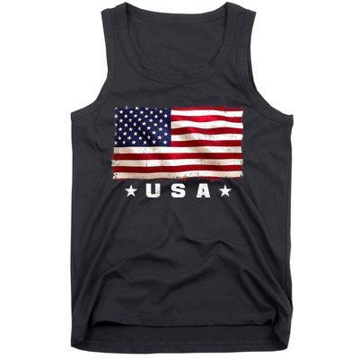 Vintage Worn USA Flag Tank Top